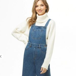 NWT Wide Leg Denim Overalls Forever 21